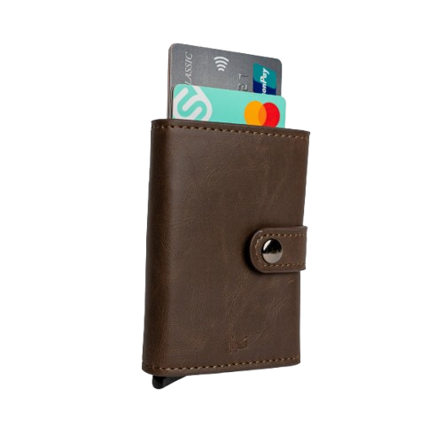 PU Leather Wallet & Pop up card holder with Strap & Cash Pocket